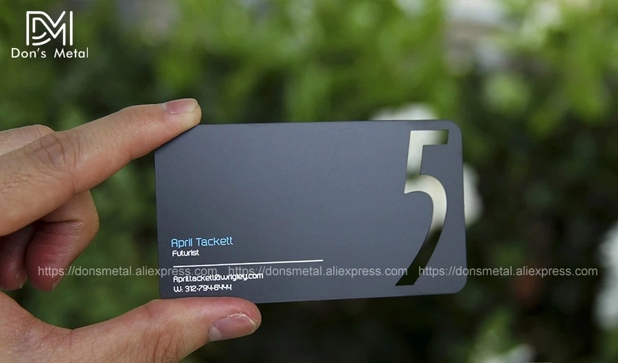 Немой карточка из темного металла Черный Металл визитная карточка креативное производство высококлассная металлическая членская