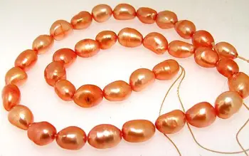 

Unique Pearls jewellery Store,7mm Orange Freshwater Pearl Loose Beads One Full Strand DIY Pearl Necklace Material,LS3-28