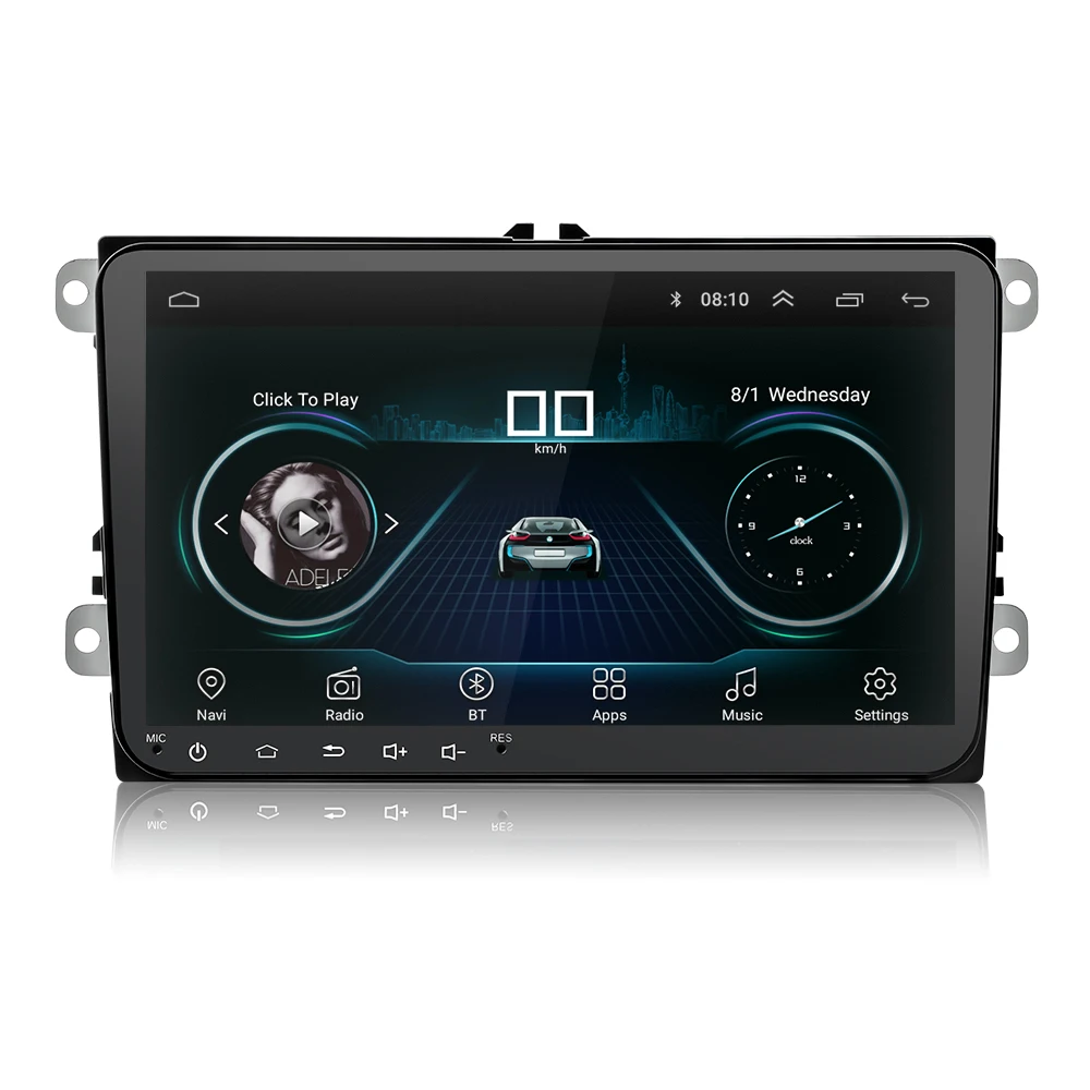 Двойной 2Din автомобильный Радио Android GPS навигация для Skoda SEAT Passat Tiguan Magotan Wifi Bluetooth