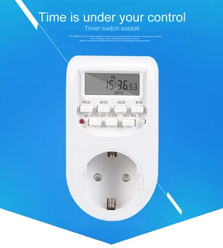 

2020 New Programmable Timing Socket Digital Timer Electronic Switch EU Plug Kitchen Timer Outlet 220V 50HZ 10A