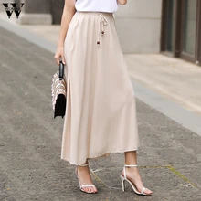Womail, длинная юбка,, женская, бохо, высокая талия, юбки, летняя, повседневная, пляжная юбка, Литературная, бохо, стильная, простая, длинная юбка, J26