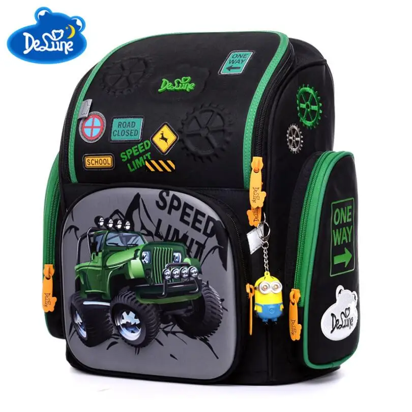 

2019 New Orthopedic Backpack Girl School Bags 3D Cute Woodpecker Flower Pattern Waterproof Schoolbag Mochila Infantil Bag