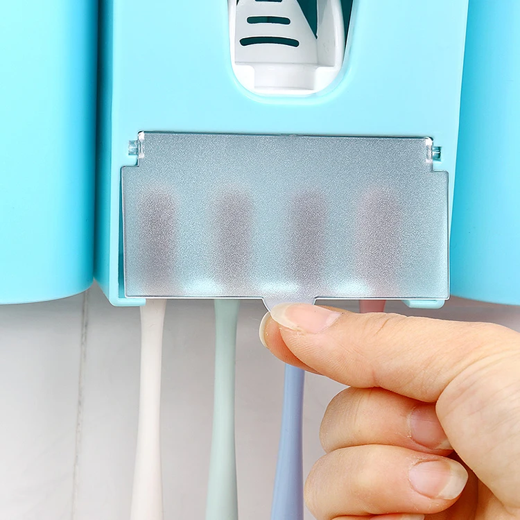 BAISPO многофункциональный набор для ванной комнаты автоматический диспенсер для зубной пасты семейный набор настенный держатель зубной щетки Стойка соковыжималка кружка