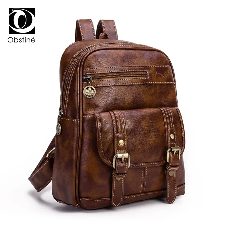 

Women PU Leather Backpacks for Teenage High Quality Bagpack Woman Vintage Backpack Female School Bags for Girls 2018 with Zipper