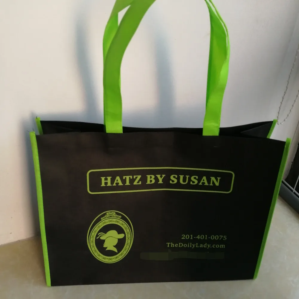 2018 wholesale 500pcs/lot advertised recycling non-woven fabric shopping bags,handbag custom logo eco bags