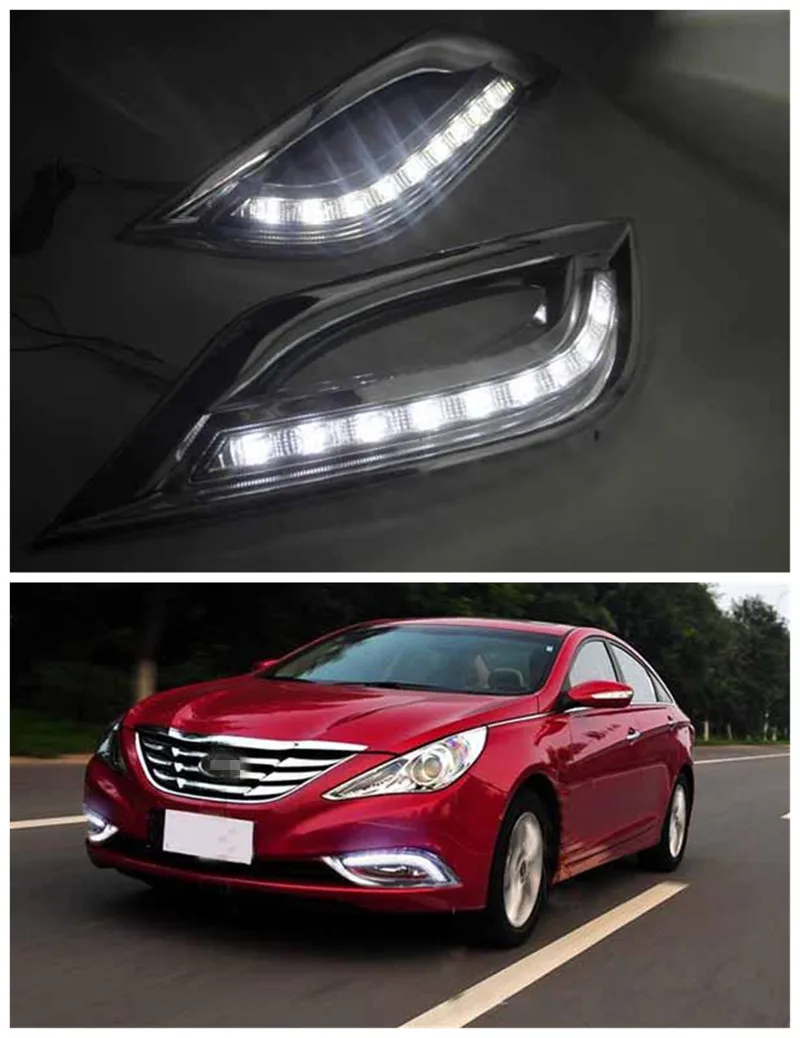 

For Hyundai Sonata 8 8th 2011 2012 LED DRL Daytime Running Lights Fog Lamp Cover