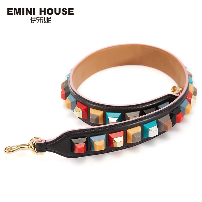 Женский Цветной Акриловый ремень EMINI HOUSE наплечный из натуральной кожи 89 см * 4