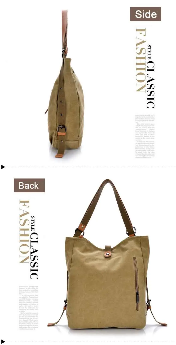 Women's Washed Canvas Handbag Large Capacity Shoulder Bags Female Casual Crossbody Tote Lady Vintage Camel Black Messenger Pack (10)