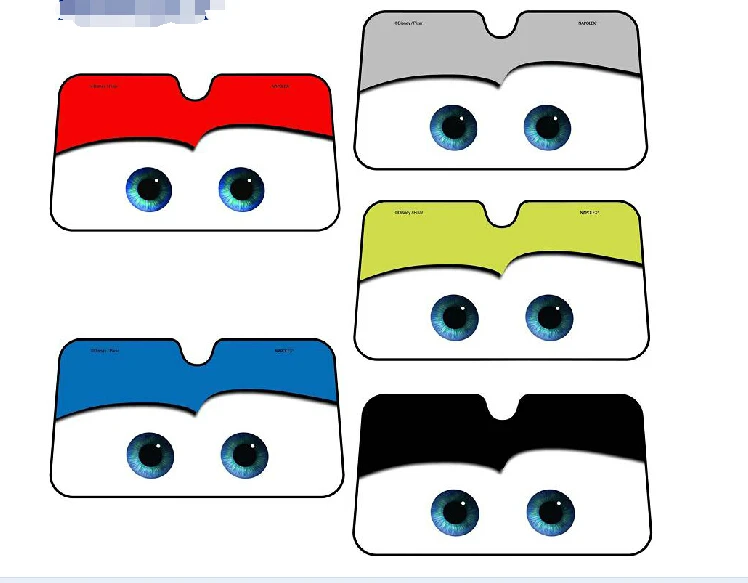 2015 Big Eyes Cars Front Auto Car Cartoon Pixar Windshield Sun shade ...