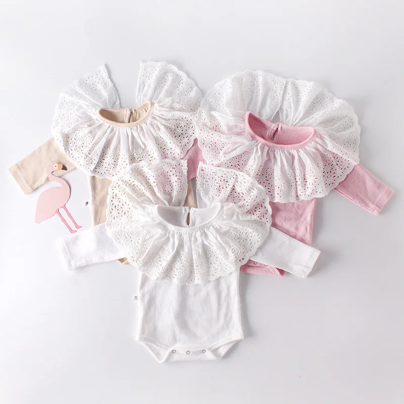 Новые осенние ромперы для младенцев с длинными рукавами, модные хлопковые милые комбинезоны ярких цветов