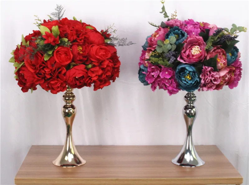 Custom 35cm Silk Peonies Artificial Flower Ball Centerpieces