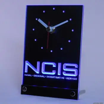 

tnc0230 NCIS Naval Criminal Investigative Table Desk 3D LED Clock
