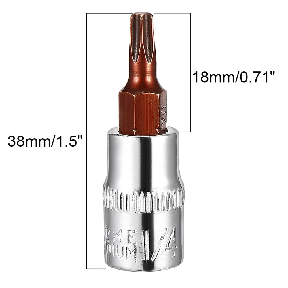 UXCELL 2 шт. 1/4 дюймовый диск T20 Torx Бит сокет Премиум S2 легированная сталь для подтяжки