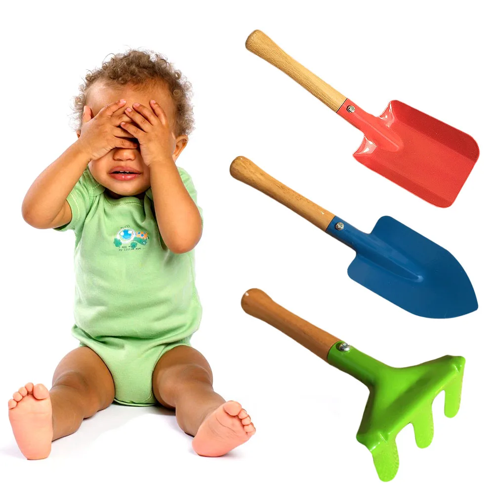 

3pcs Sandbeach Sand Beach Shovel Toys Kids Children Colored Plastic Shovel Model For Kids Outdoor Sports Beach Tool Toys