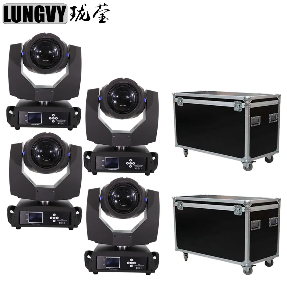 

Free Shipping 4pcs/Lot Flight Case Moving Head Light 230 Mobile Equipment Head Lyre 230w Beam 7r Beam