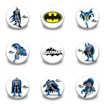 

9Pcs/Set Batman Round Badges Souvenir Icon Buttons Pins Badges Clothes Bag Accessories Gifts for Kid 3.0CM Diameter