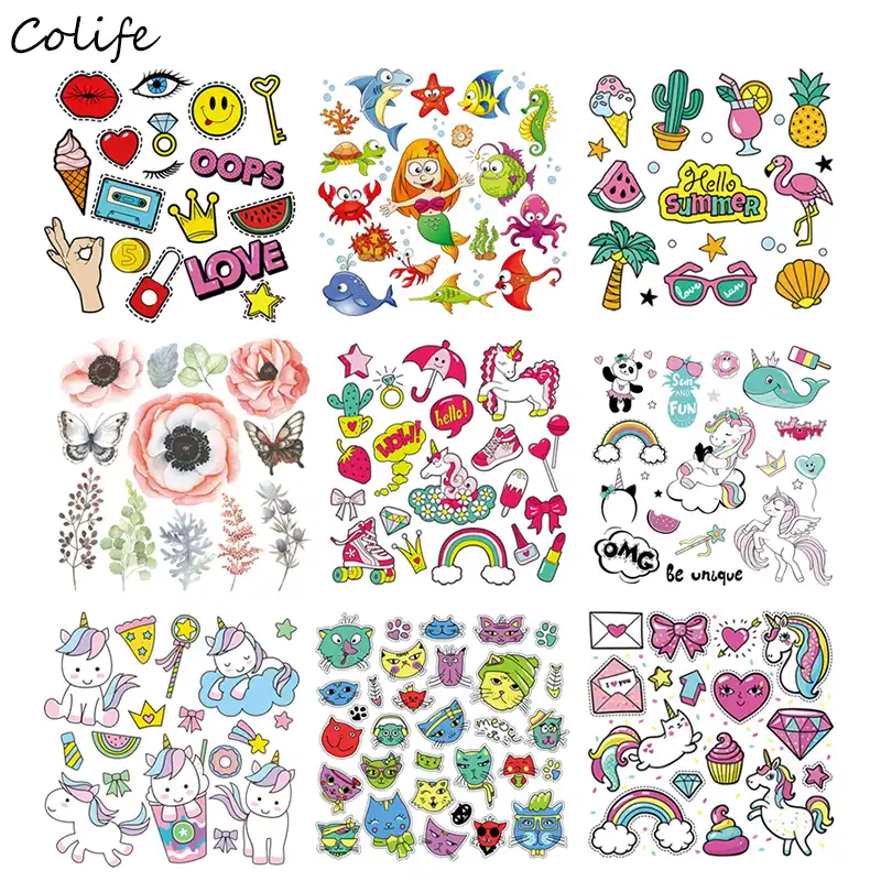 Set Of Stickers Iron Patches For Clothing New Design Diy Accessory