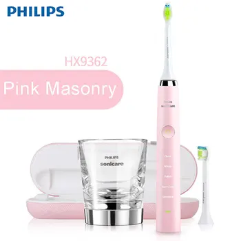 

Philips Sonicare DiamondClean Sonic electric toothbrush pink with 5 modes USB travel charger for adult Children HX9362/68