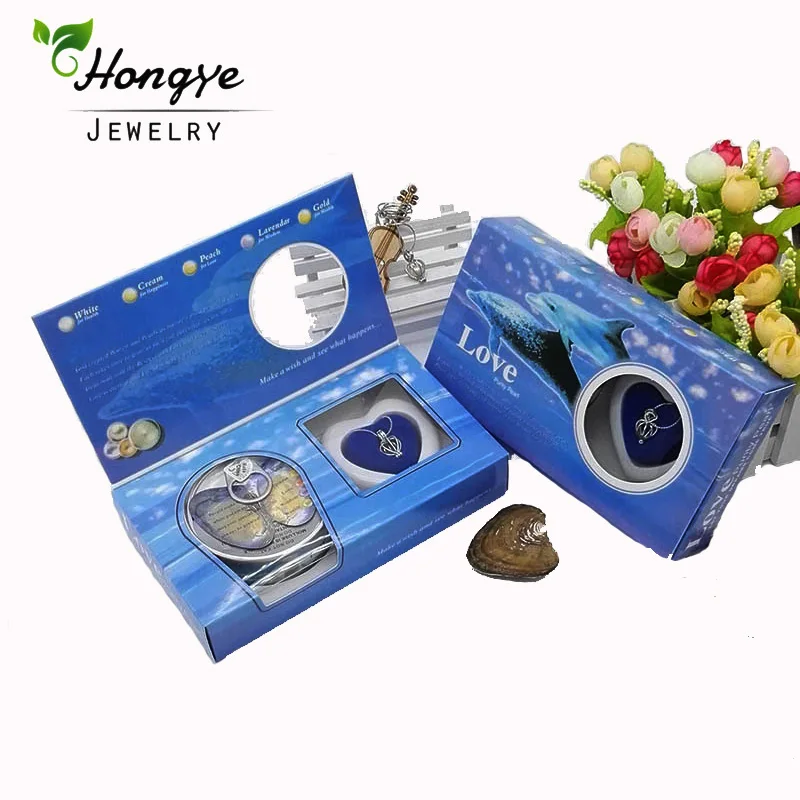 Hongye Wish Box Wish Pearl Love Сердечко-клетка держатель Чокеры ожерелье для женщин подвески жемчужное ожерелье устричный Рождественский подарок