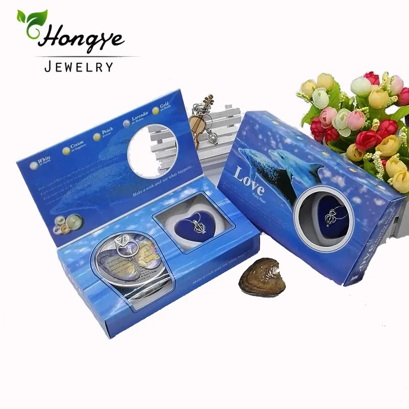 Hongye Wish Box Pearl Love Heart Cage Holder Chokers ожерелье для женщин кулоны жемчужное Oyster