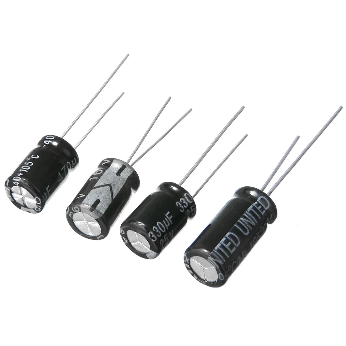 500pcs Durable 16V-50V Electrolytic Capacitor Assortment Kit 24 Value 0.1UF-1000UF Assorted Box Kit for DIY Making Circuit Tools