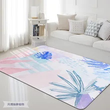 Короткие ковры в европейском стиле для гостиной, зеленые тропические принтованные коврики для гостиной, спальни, стула, коврики для туалета, ванной, декоративный нескользящий коврик