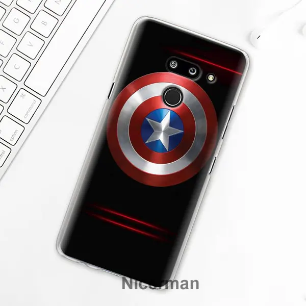 Чехол для телефона LG G6 G7 Plus G8 ThinQ V40 V50 ThinQ жесткий чехол из поликарбоната чехол с изображением Мстителей Марвел Железный человек Капитан Америка - Цвет: 10