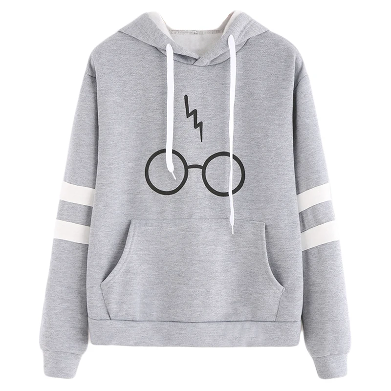 

Harajuku Hoodies Women Sunglasses Cartoon Printed Hooded Sweatshirt Pullovers Tops Casual Tracksuits Streetwear Outwear Dropship