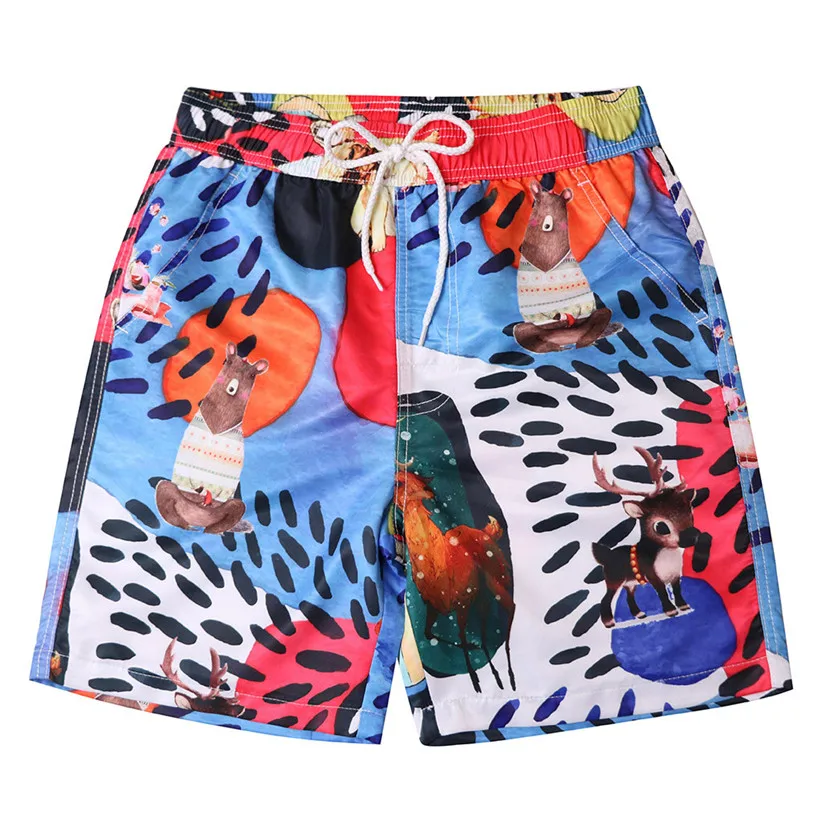 Новый дизайн в радужную полоску мужские пляжные шорты быстросохнущая летние пляжные 15 Цвет выбор человек прямой шнурок шорты M-4XL 90110