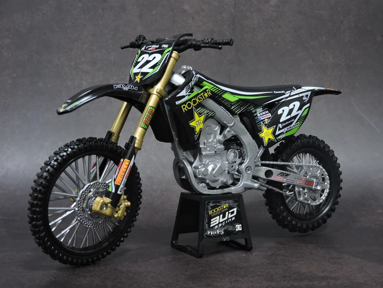 Специальный литой металл 1/12 Kawasaki KX450F Мотоцикл № 22 статическая настольная модель дисплея