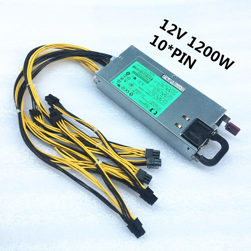 DL580G5Server мощность DPS 1200FB A 438202 001 12V 1200W 10pcs 6PIN может использовать BTC Power on the mine 100%