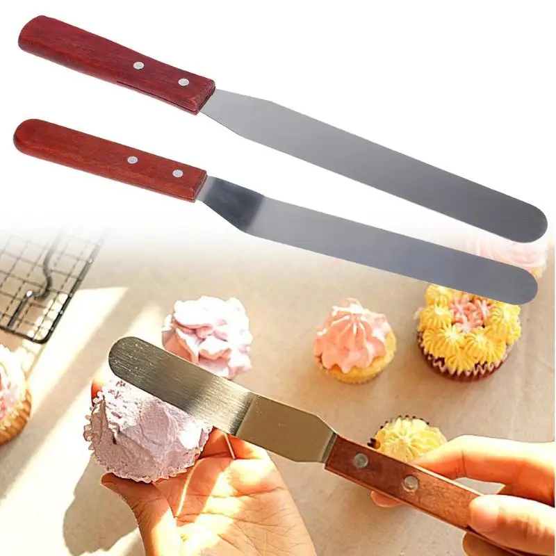 

6/8inch Cheap Stainless Steel Cake Spatula Butter Cream Icing Frosting Knife Baking Pastry Spatula Kitchen Cake Decor Tools