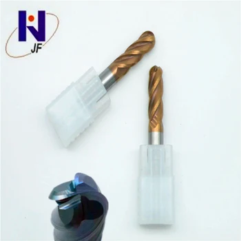 

JFTiXCo Coated For Hard Steel 55HRC R9*36*D18*150*4F Solid Carbide 4 Flutes Ball Nose End Mill, Metric, ,