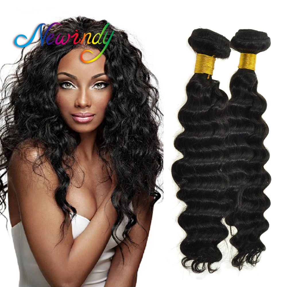 Brazilian Curly Virgin Hair 1Pcs Brazilian Human Hair Extensions Deep Wave Kinky Curly Hair Weave Curly