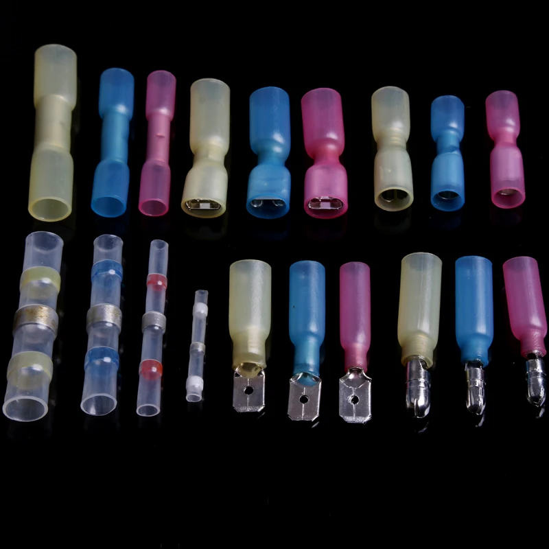

150PCS Insulated Solder Seal Wire Terminal Heat Shrink Butt Spade Connectors Electrical Terminal Kit