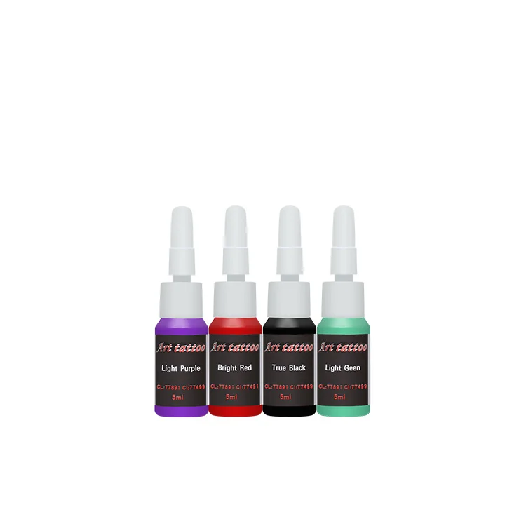 

High-Quality Tattoo Supplies 4 Color inks 5ml/bottle Complete Set Supply SL122
