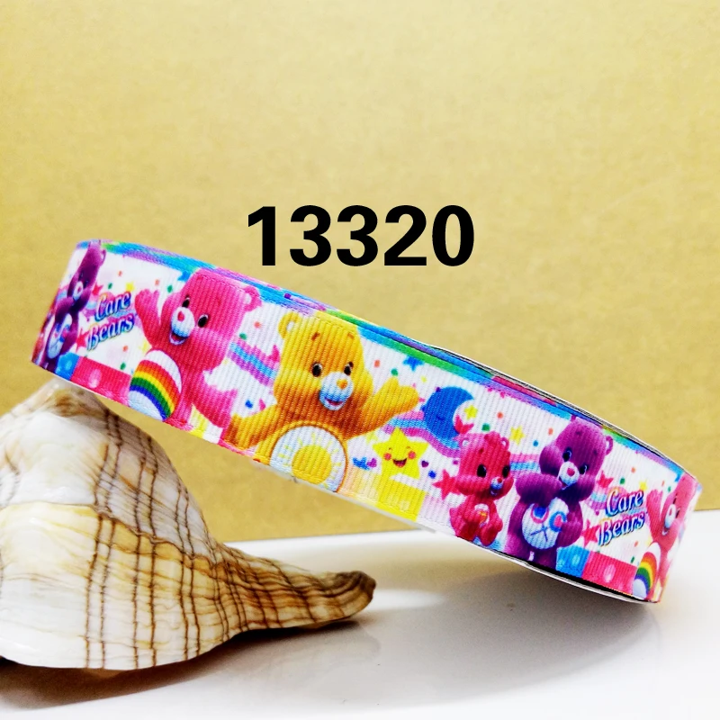 

Free shipping 50 yard per size cartoon printed grosgrain ribbon 13320
