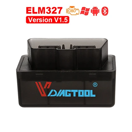 OBD2 Супер Мини elm327 Bluetooth OBD2 V1.5 Elm 327 V 1,5 OBD 2 считыватель кода Elm-327 адаптер obd-ii автомобильный диагностический инструмент - Цвет: black v1.5