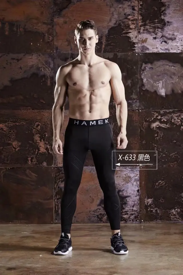 Mens compression pants jogger tights long pants exercise font b fitness b font skinny leggings trousers