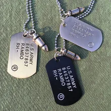 Army Bullet Tag Necklace