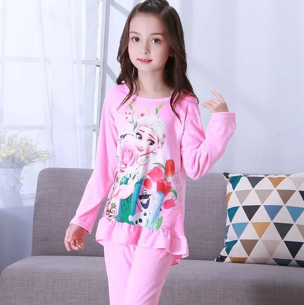 3 12 Years Children Pajama sets Cartoon kids Pyjamas Boys Girls Long