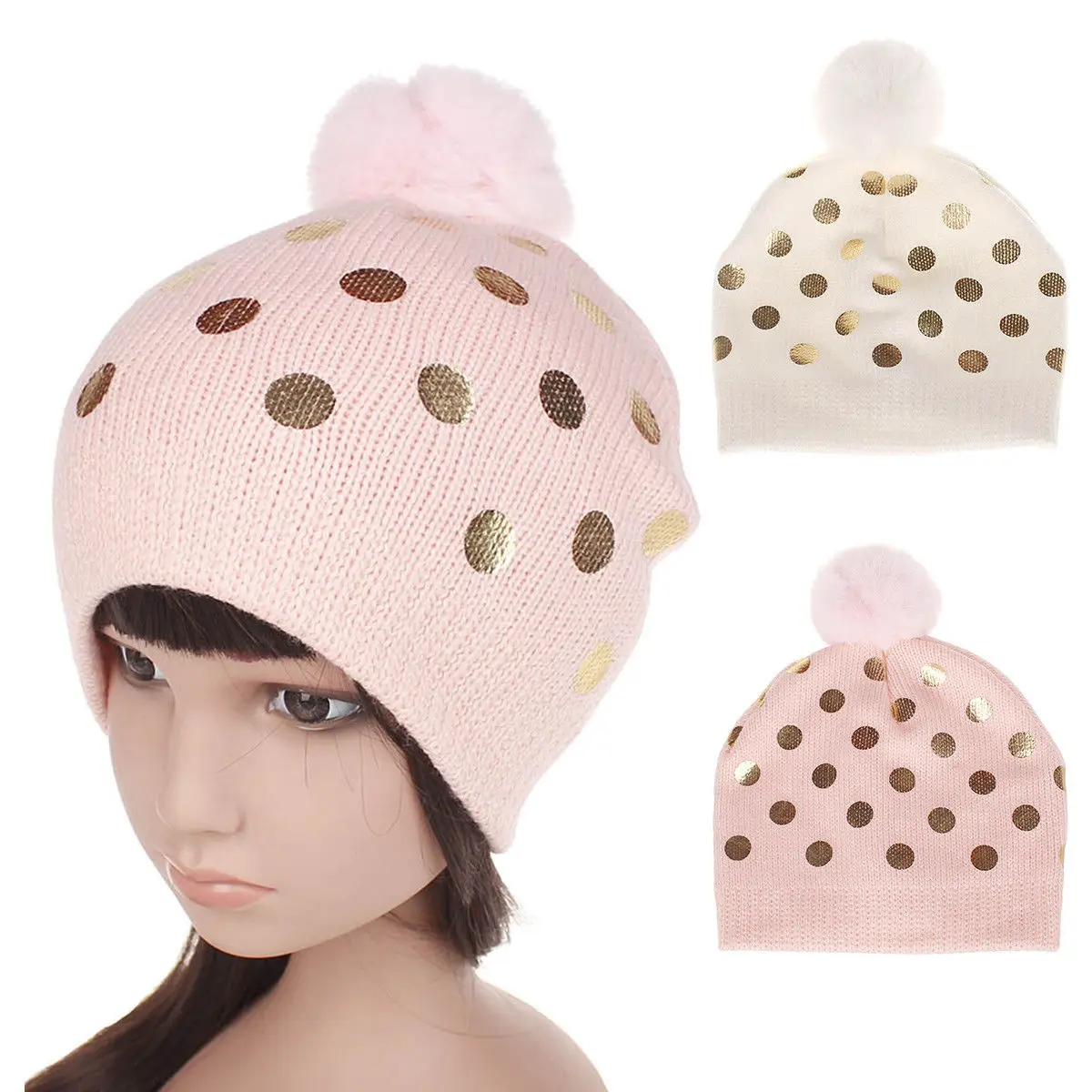 Toddler Kids Girl Boy Baby Infant Winter Warm Chunky Crochet Knit Hat Beanie Cap | Детская одежда и обувь