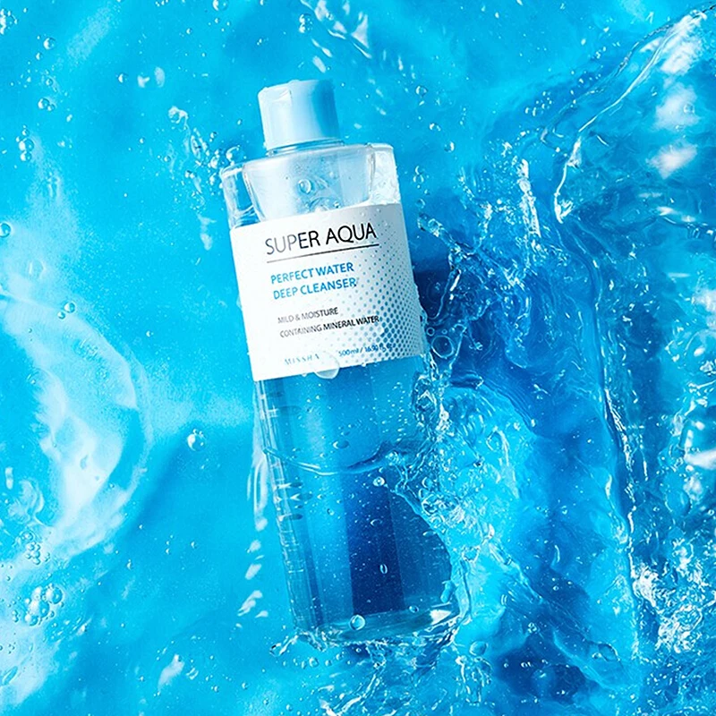 MISSHA 500 мл супер Аква идеальная вода Глубокое Очищающее средство мягкий и увлажняющий макияж для удаления воды