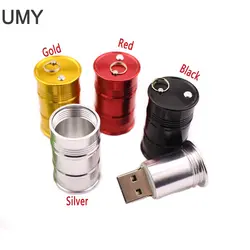 USB флэш-накопитель 4 ГБ 8 ГБ 16 ГБ 32 ГБ 64 ГБ мини-бутылка масла memory stick Металл баррель usb рукоять Реальная Емкость Флешки