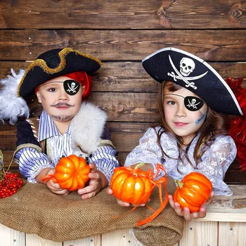 

5pcs skull eye patch Halloween costume pirate theme birthday party boy girl baby shower Gender Reveal Graduation decoration