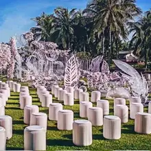 Свадебный реквизит креативный дисплей окна красивый Чэнь Свадебный десертный стол Бумага Складная римская колонная дорога направляющая колонна