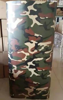 

High quality Forest Camo Film Car Wrapping With Air Rlease Green/Black camouflage Car Wrap Sticker Graphics Size 1.52x30m/Roll