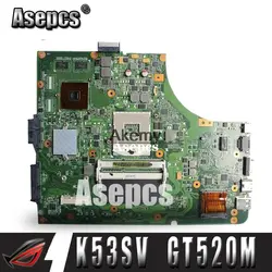 Asepcs K53SV материнская плата для ноутбука ASUS K53SV K53SC K53S K52F X52N A52F K53 Тесты оригинальная материнская плата REV2.1/2,4/3,0/3,1 GT520M