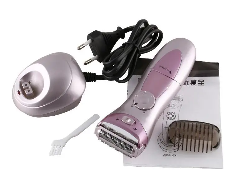 

Kemei Women Electric Epilator Rechargeable washable Lady Shaver Hair Body Hair Trimmer Shave Wool Removal Device KM-200A
