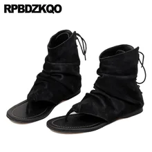 Плоские повседневная ремень Японский Мужские сандалии летние наружные на открытом воздухе обувь Известный бренд ботинки открытый носок черный пляж дизайнер кожа люди